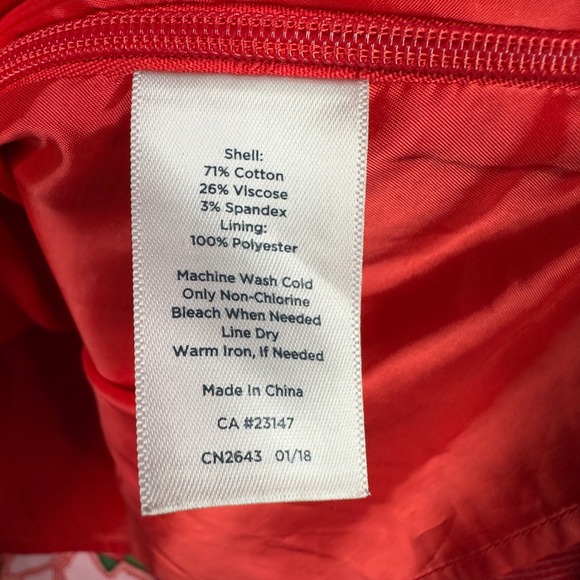 RSVP by Talbots Shirt Womens 14 Red Pink Floral Tropical Vacation Resort Preppy - Picture 4 of 7